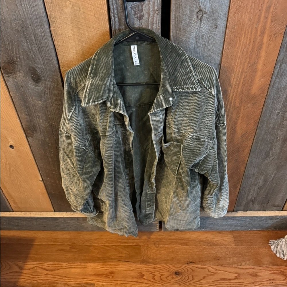 Corduroy shacket, like new. Only worn once